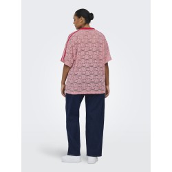 ONLY CARMAKOMA Kia kortærmet blonde t-shirt - Romance Rose