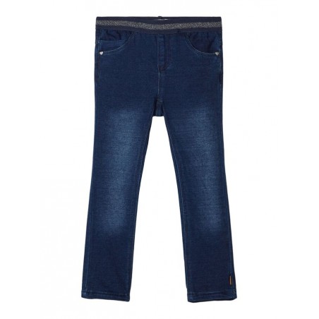 NAME IT Baby/Mini Salli Sweat Leggings - Dark Blue Denim