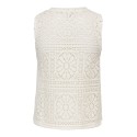 ONLY Lian Kortærmet blonde croptop - Birch