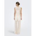 ONLY Lian Kortærmet blonde croptop - Birch