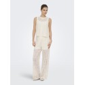 ONLY Lian Kortærmet blonde croptop - Birch