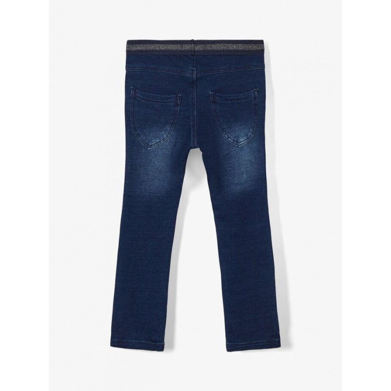 NAME IT Baby/Mini Salli Sweat Leggings - Dark Blue Denim