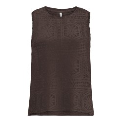 ONLY Lian Kortærmet blonde croptop - Shopping Bag