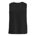 ONLY Lian Kortærmet blonde croptop - Black