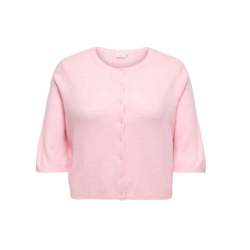 ONLY CARMAKOMA Viola Kortærmet strik cardigan - Pale Lilac