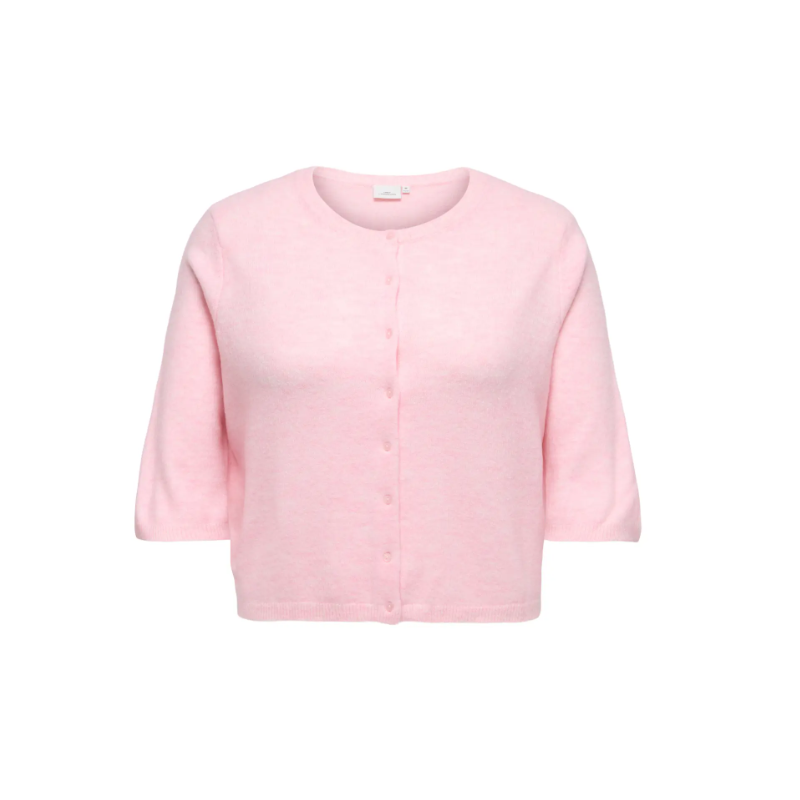 ONLY CARMAKOMA Viola Kortærmet strik cardigan - Pale Lilac