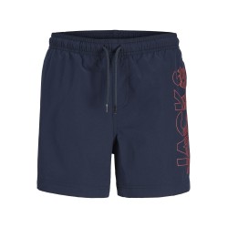 JACK & JONES JUNIOR Maui wave logo badeshorts - Navy Blazer