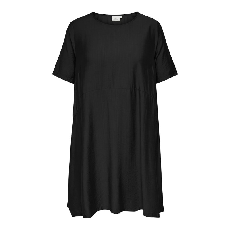 ONLY CARMAKOMA Johanna kortærmet kjole - Black