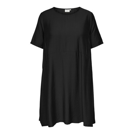 ONLY CARMAKOMA Johanna kortærmet kjole - Black