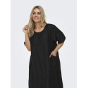 ONLY CARMAKOMA Johanna kortærmet kjole - Black
