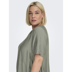 ONLY CARMAKOMA Johanna kortærmet kjole - Mermaid