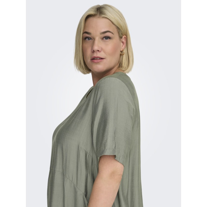 ONLY CARMAKOMA Johanna kortærmet kjole - Mermaid