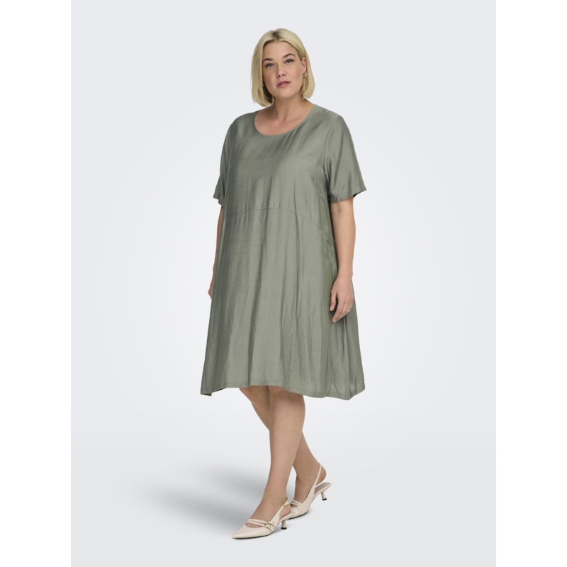 ONLY CARMAKOMA Johanna kortærmet kjole - Mermaid