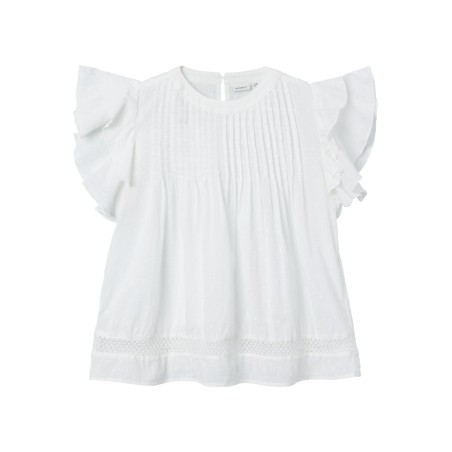 NAME IT KIDS Faride kortærmet top - Bright white