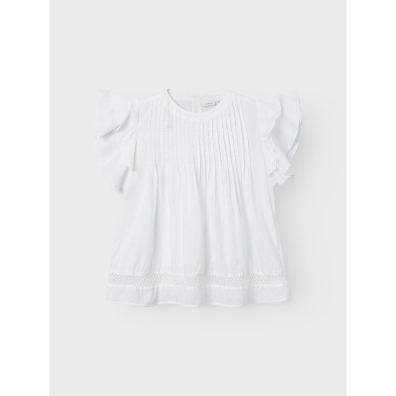 NAME IT KIDS Faride kortærmet top - Bright white