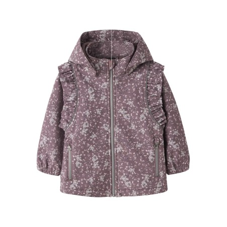 NAME IT MINI Alfa08 Sofshell Jakke - Grape Shake / Floral