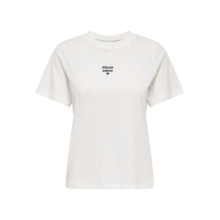 JDY May Pisa Kortærmet Print T-shirt - Cloud Dancer
