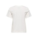 JDY May Pisa Kortærmet Print T-shirt - Cloud Dancer