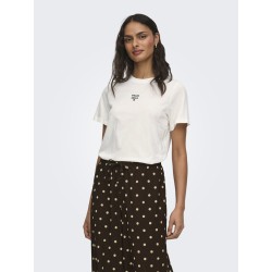 JDY May Pisa Kortærmet Print T-shirt - Cloud Dancer