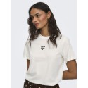 JDY May Pisa Kortærmet Print T-shirt - Cloud Dancer