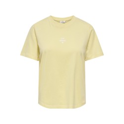 JDY May Pisa Kortærmet Print T-shirt - Double Cream