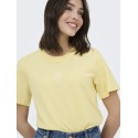JDY May Pisa Kortærmet Print T-shirt - Double Cream