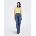JDY May Pisa Kortærmet Print T-shirt - Double Cream