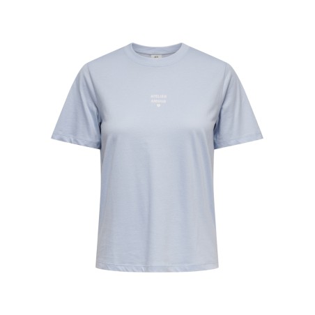 JDY May Pisa Kortærmet Print T-shirt - Kentucky Blue