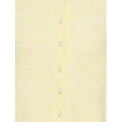 JDY Letty Kortærmet Flæse Strik Cardigan - Pastel Yellow