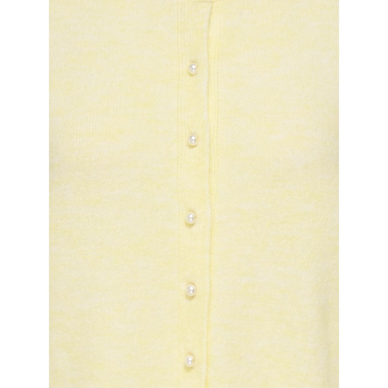 JDY Letty Kortærmet Flæse Strik Cardigan - Pastel Yellow