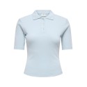 JDY Salsa S/S Polo Top - Cashmere Blue