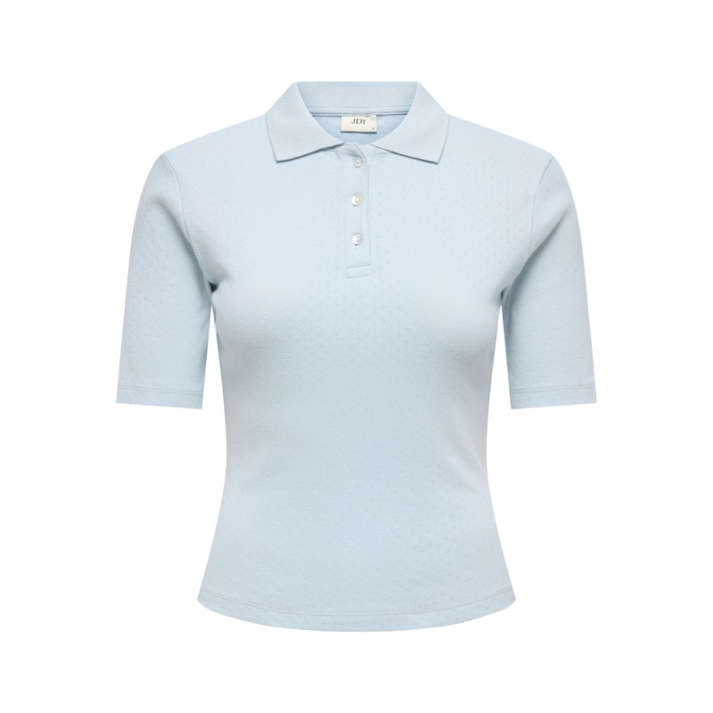 JDY Salsa S/S Polo Top - Cashmere Blue