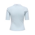 JDY Salsa S/S Polo Top - Cashmere Blue