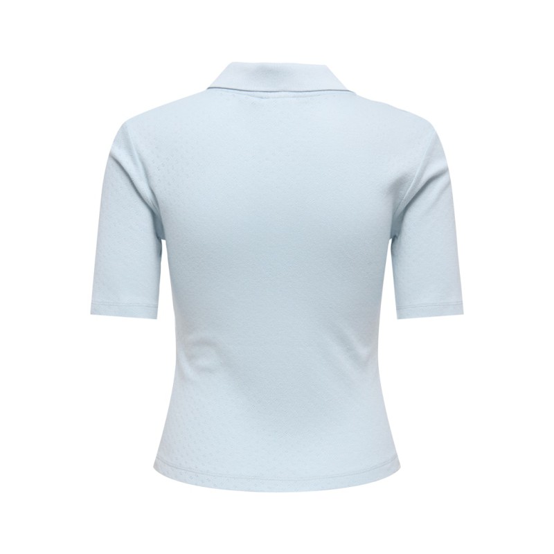 JDY Salsa S/S Polo Top - Cashmere Blue