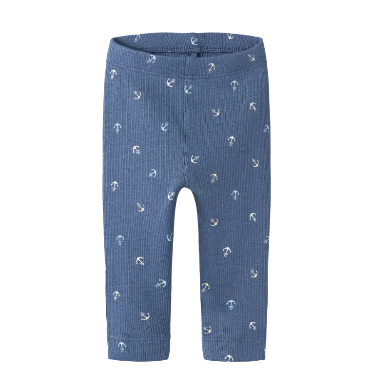 NAME IT baby Anchor Long John Leggings - Vintage Indigo