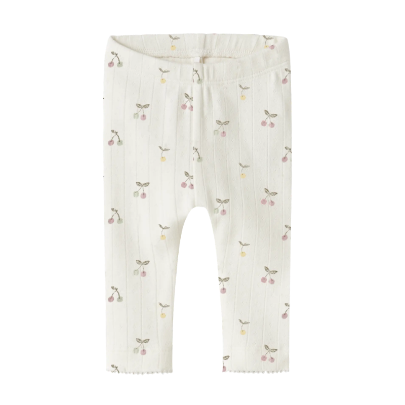 NAME IT Baby FiCherry Leggings - Cloud Dancer