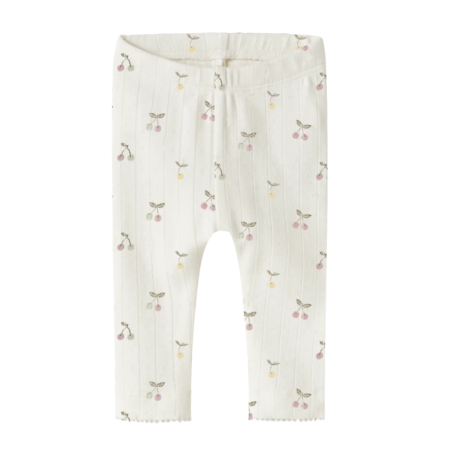 NAME IT Baby FiCherry Leggings - Cloud Dancer