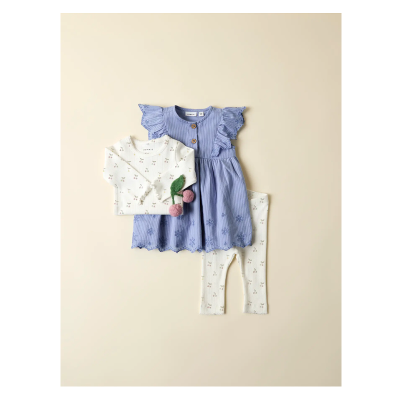 NAME IT Baby FiCherry Leggings - Cloud Dancer