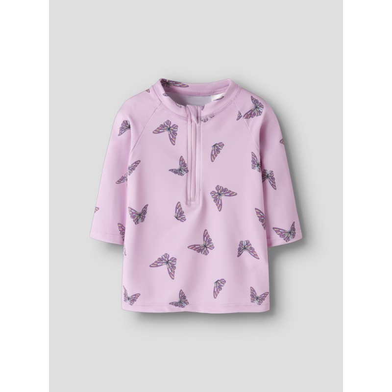 NAME IT Mini Zippa 3/4 UV Svømme Bluse - Pirouette