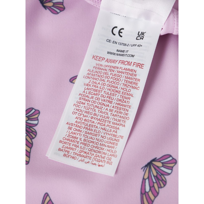 NAME IT Mini Zippa 3/4 UV Svømme Bluse - Pirouette