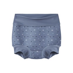 NAME IT Mini Zippo Badeshorts med Skjold - Vintage Indigo