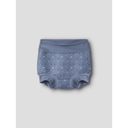 NAME IT Mini Zippo Badeshorts med Skjold - Vintage Indigo