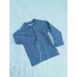 NAME IT Mini Zippo 3/4 Uv Svømme Bluse - Vintage Indigo