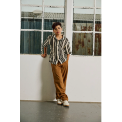 ONLY & SONS Junior Dani Hæklet Kortærmet Skjorte - Cloud Dancer / Sort