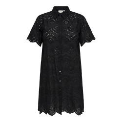 ONLY CARMAKOMA Valais Kortærmet Blonde Kjole - Sort