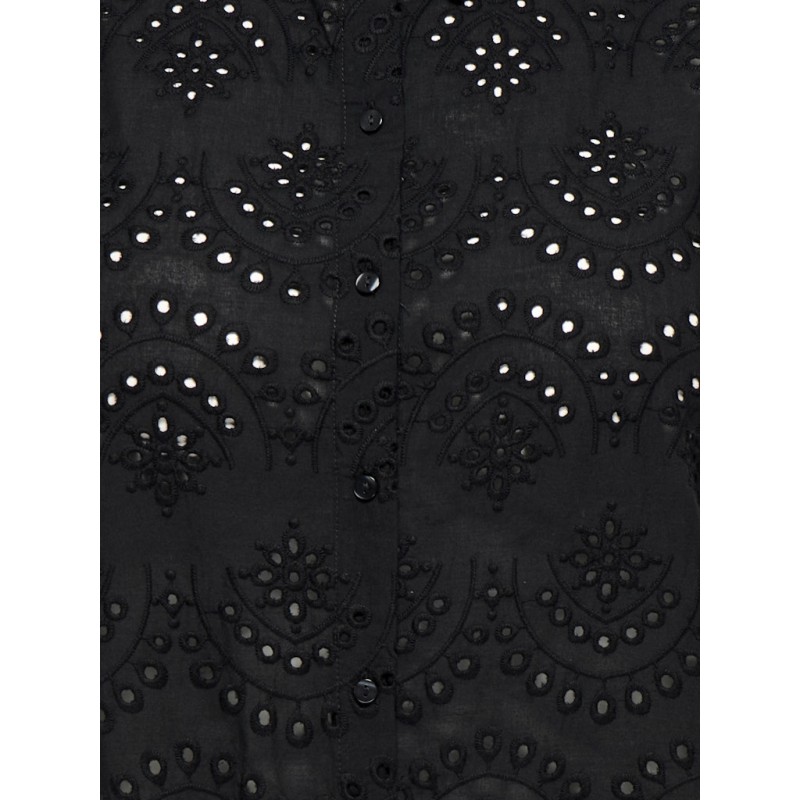 ONLY CARMAKOMA Valais Kortærmet Blonde Kjole - Sort