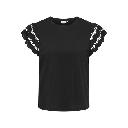 ONLY CARMAKOMA Macy Kortærmet Blonde Top - Sort