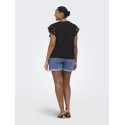 ONLY CARMAKOMA Macy Kortærmet Blonde Top - Sort