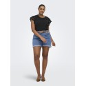 ONLY CARMAKOMA Macy Kortærmet Blonde Top - Sort