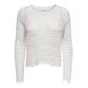 JDY Sun Lay Strik Pullover - Cloud Dancer